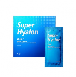 Кислородная увлажняющая маска-пенка с гиалуроновой кислотой - 1 шт   Super Hyalon Bubble Sparkling Booster