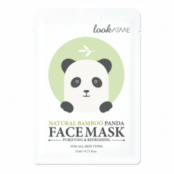 Маска для лица с экстрактом бамбука LOOK AT ME  Natural Bamboo Panda Face Mask