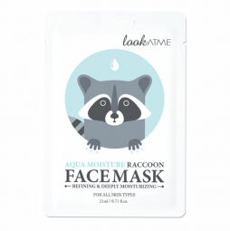 Маска для лица с гиалуроновой кислотой LOOK AT ME  Raccoon Face Mask