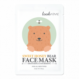 Маска для лица c экстрактом меда питательная LOOK AT ME  Sweet Honey Bear Face Mask