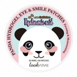 Патчи гидрогелевые с гиалуроновой кислотой и кофеином LOOK AT ME  Panda Hydrogel Eye Patch Hyaluronic Acid & Caffeine