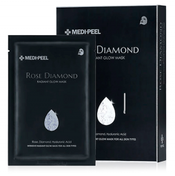 Тканевая маска для лица с экстрактом розы и эффектом алмазного сияния - 1 шт MEDI-PEEL  Rose Diamond Radiant Glow Mask