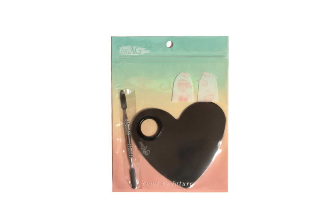 Палитра для смешивания Heart + шпатель (металл)