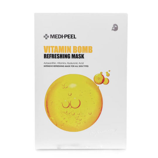 Освежающая тканевая маска для лица с витамином С - 10 шт