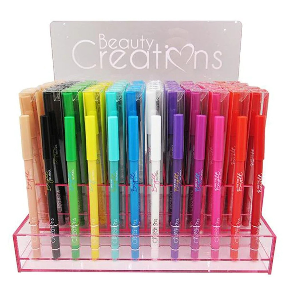 Дисплей с цветными гелевыми карандашами для глаз - 144 шт (12 цветов) + 12 тестеров БЕСПЛАТНО